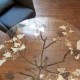 Table basse motif feuillage